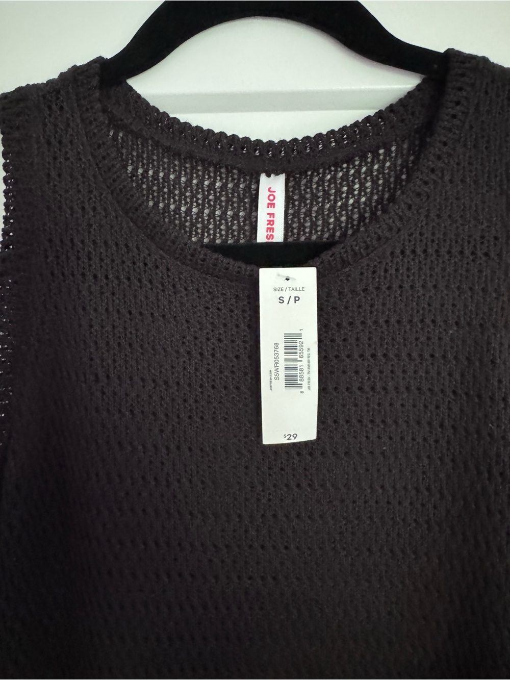 Joe Fresh Black Crochet Sleeveless dress